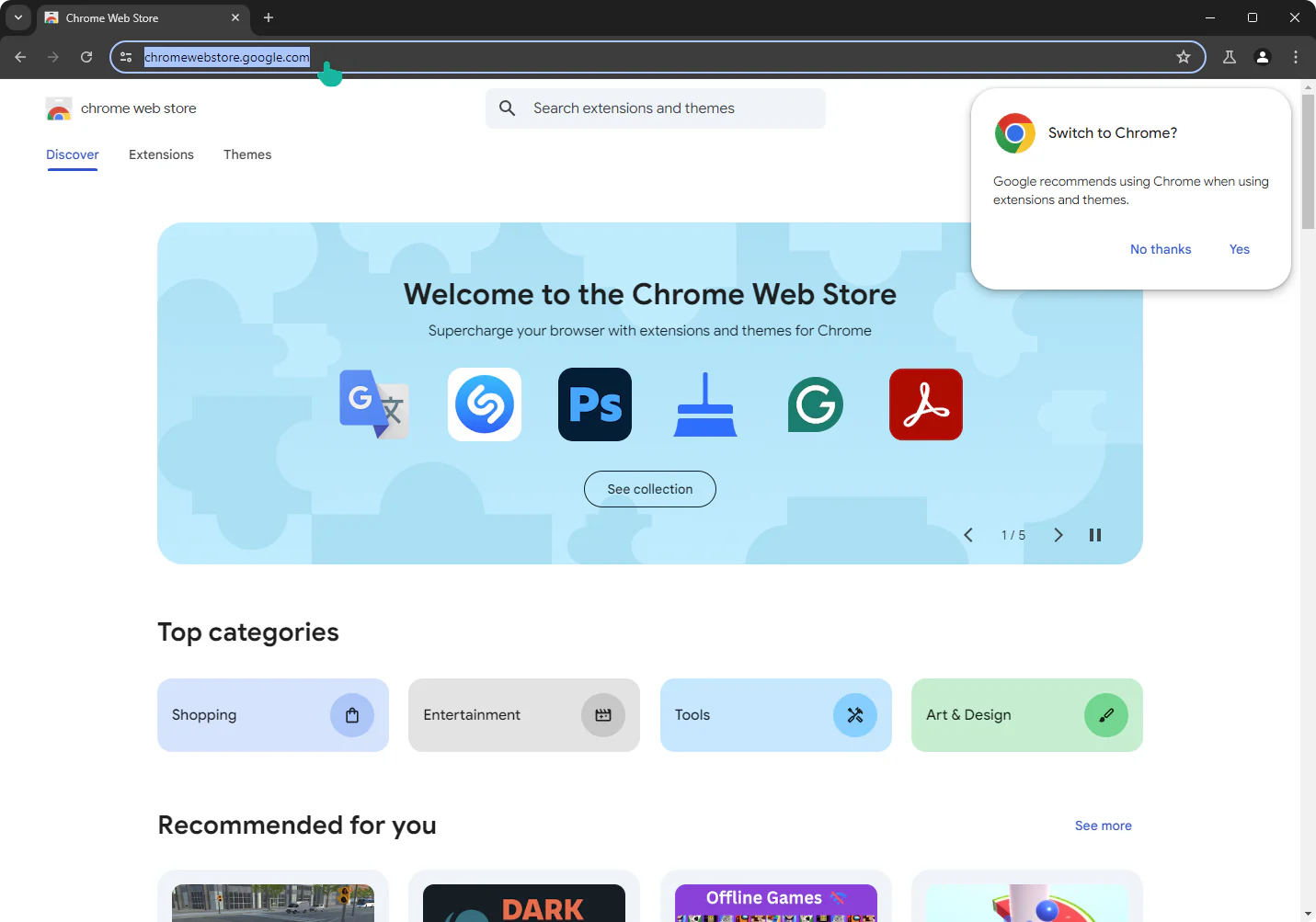 Step 11: Select the address bar