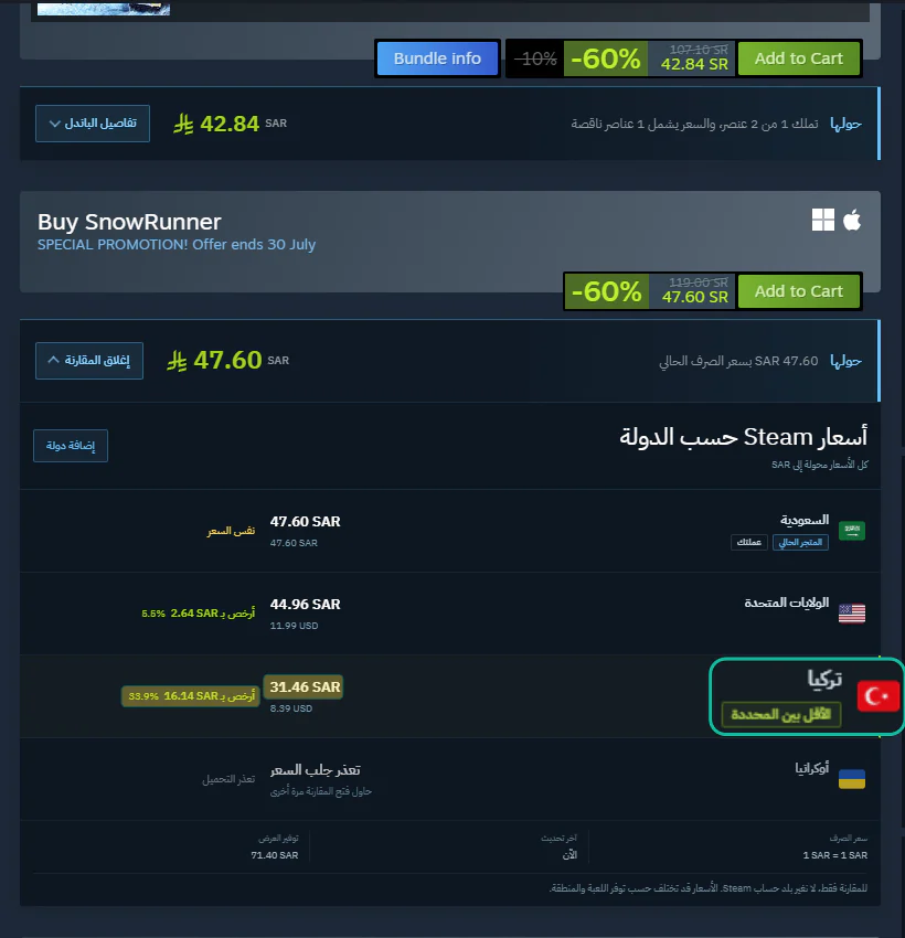 Step 24: Compare regional prices